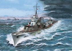 Okręt, ORP Błyskawica WZ.44, skala 1:400, Mirage Hobby 400001