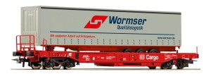 Wagon platforma typu Sdgmns 83 85 , DB,  skala H0, ROCO 67521