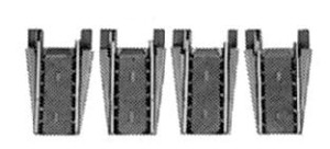 Komplet 4 torów najazdowych, skala H0, FLEISCHMANN 6151
