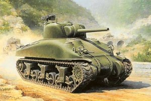 Czołg, US Medium Tank M4A1 Sherman, skala 1:48, Tamiya 32523