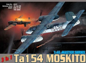 Samolot, TA154 MOSKITO, skala 1:48, DRAGON 5522
