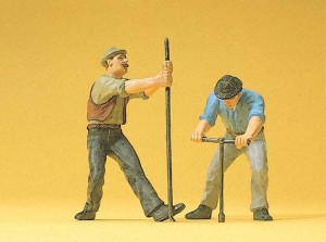Robotnicy przy torach, skala G, PREISER 45009