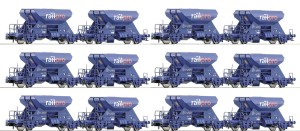 Zestaw wagonów szutrowych 12 szt, NS, skala N, FLEISCHMANN 822900