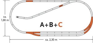 Zestaw torów C geoLine, skala H0, Roco 61102
