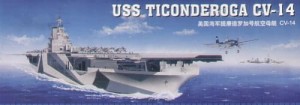 Lotniskowiec USS Ticonderoga CV-14, skala 1:350, TRUMPETER 05609
