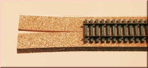 Podwójny podkład korkowy 4x500 mm, skala TT, AUHAGEN 43562