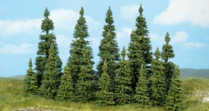 Jodły wtykowe 30 szt, skala H0, HEKI 2051