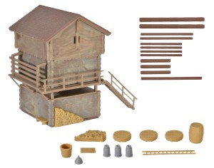 Stajnia z oborąi, skala H0, KIBRI 38035