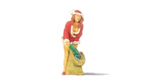 Christmas Girl z workien prezentów, skala H0, PREISER 29028