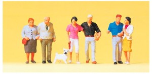 Idące pary, skala TT, PREISER 75042