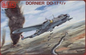 Samolot, Dornier DO-17 E/F, skala 1:72, Bilek 947