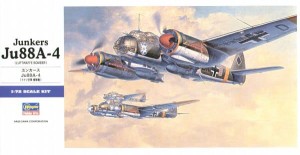 Samolot, Junkers Ju88A-4, skala 1:72, Hasegawa E25