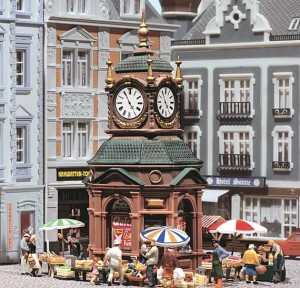 Kiosk z zegarem, skala H0, FALLER 180583