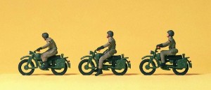 Motocykliści Bundeswery, skala H0, PREISER 16834