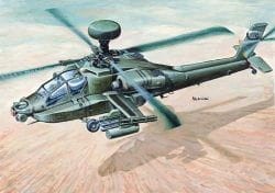 Śmigłowiec, AH-64 D Apache Longbow, skala 1:72, MirageHobby 72054