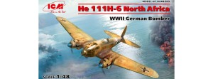 Samolot,nHeinkel He 111 H-6 Nordafrika, skala 1:48, ICM 48265