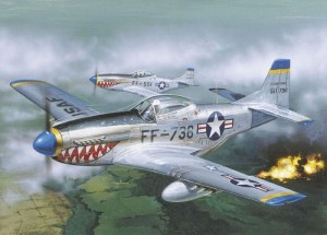 Samolot, F-51D Mustang, skala 1:72, Italeri 086
