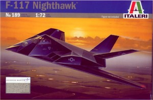 Samolot, F-117A Stealth Nighthawk, skala 1:72, Italeri 189