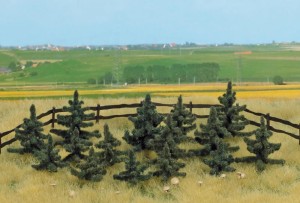 Zestaw-młody las świerkowy, skala H0, BUSCH 6392