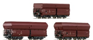 Zestaw 3-wagonów samowyładowczych typu WWyah, PKP, skala H0, ROCO 67056